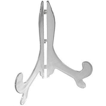 Plastic Plate Stand - Clear Adjustable 75mm-150mm | STAR PACK 72436