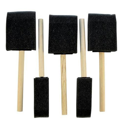 PACK OF 5 ASSORTED SIZE FOAM CRAFTING BRUSHES. AR0025