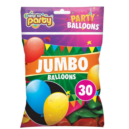 TIME TO PARTY JUMBO BALLOONS 30/PK. OL311521