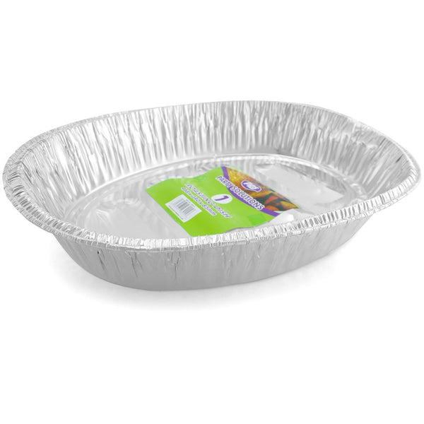 Oval Foil Roasting Dish - Large Aluminum Tray PPS93015