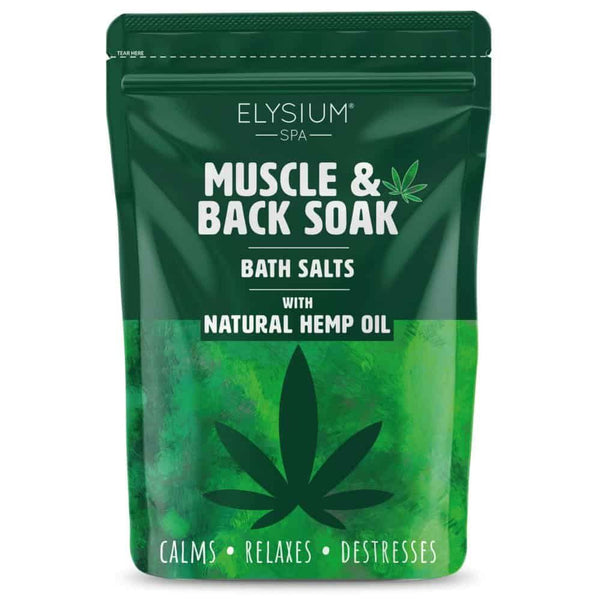 Hemp Muscle Soak - Elysium Muscle & Back Soak with Hemp Seed Oil