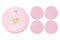 BELLO PLASTIC PLATES 21CM 4/PK - PINK. AM2071
