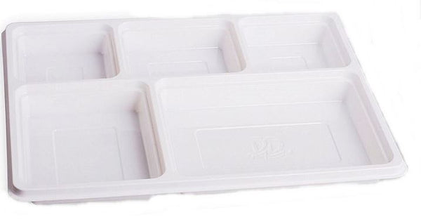 Heavy Duty Plastic Plates - 5 Compartment Dinnerware DD9699