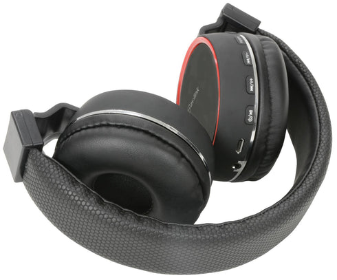 Wireless Bluetooth Headphones - Foldable, Black with Carry Pouch