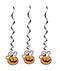 3 HANGING DECORATIONS HALLOWEEN GHOST PUMPKIN. 44227