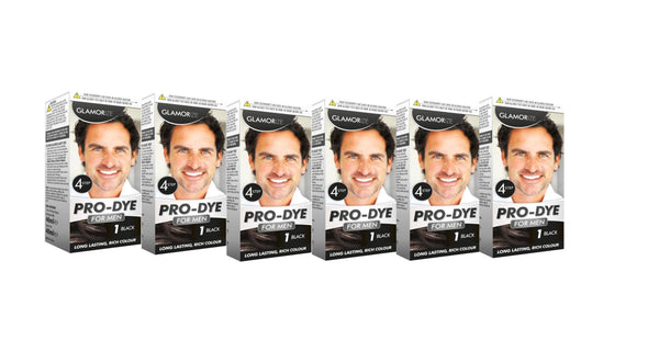 GLAMORIZE LONG LASTING MAN HAIR DYE COLOUR NO. 1 - BLACK 6/PK. OL310998