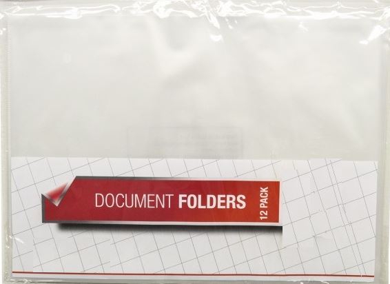 PACK OF 12 A4 DOCUMENT FOLDERS. 803688