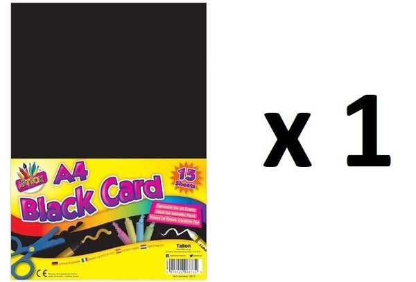 A4 Black Cardstock - TALLON 15 Sheet Activity Card TA6873