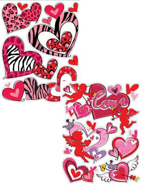 'VALENTINE'S DAY WINDOW STICKER ANGEL PANTHER HEARTS DESIGN'||'. '||'DP00615'