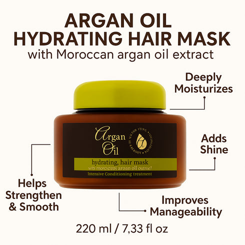ARGAN OIL HYDRATING HAIR MASK 220ML. XP40186
