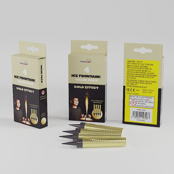 GOLD EFFECTS ICE FOUNTAINS VALUE PACK 4/PK. CR-93283