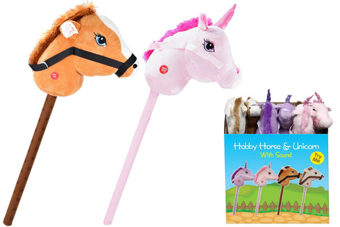 Hobby Horse Toy with Sounds - Kids Unicorn Play TY2071