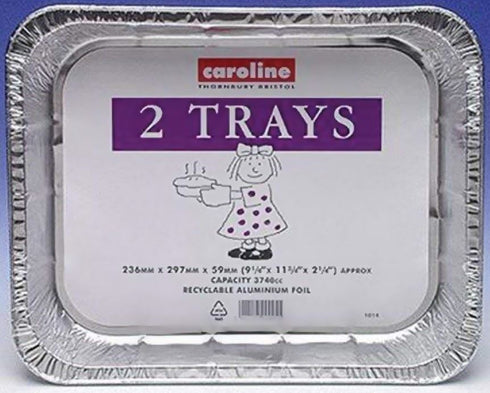 Large Foil Tray - Caroline 262x322mm 2 Pack C1014