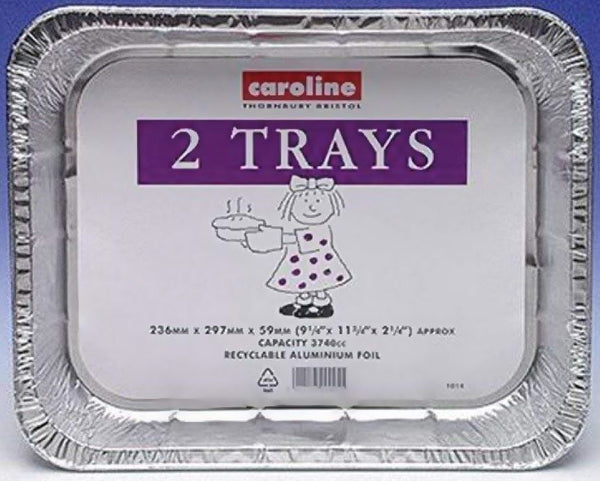 Large Foil Tray - Caroline 262x322mm 2 Pack C1014