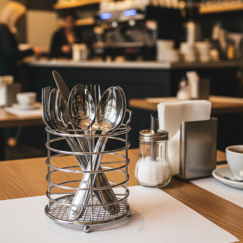 APOLLO CHROME CUTLERY HOLDER. 3766