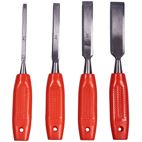 Wood Chisel Set - AMTECH 4PC with Plastic Handles AME0750