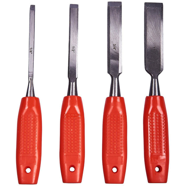 Wood Chisel Set - AMTECH 4PC with Plastic Handles AME0750