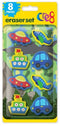 Kids Vehicle Pencil Set - CRE8 Boys Eraser Combo 8 Pack P2784