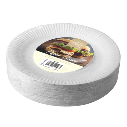 KINGFISHER DISPOSABLE PAPER PLATES 23CM / 9 INCH 100/PK. KCP1009