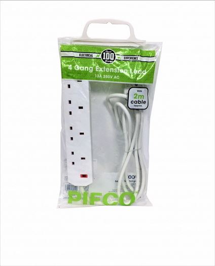 Daewoo Extension Lead 4 Gang 2M Cable - Durable & Safe