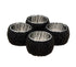 BLACK NAPKINS RING 4 PK. KI6746B