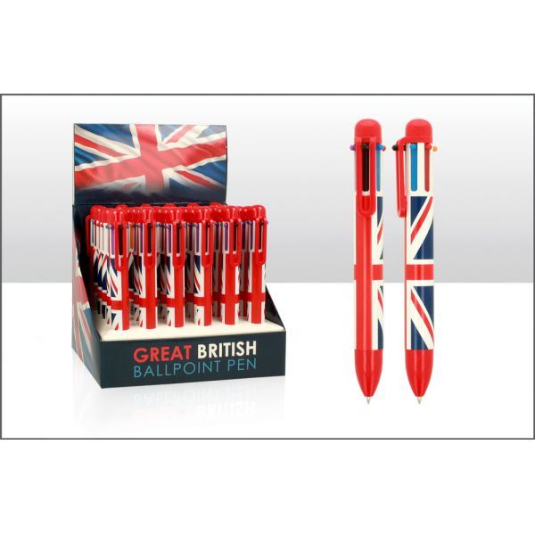 Union Jack Colour Pen - Multi 6 Colour Pack of 36 EL66801