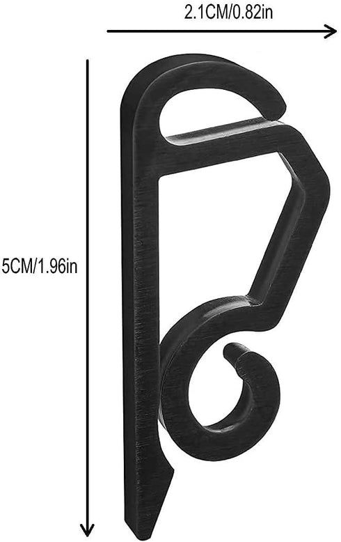 50 EXTERNAL LIGHT GUTTER HOOKS BLACK. 56477 FF04B