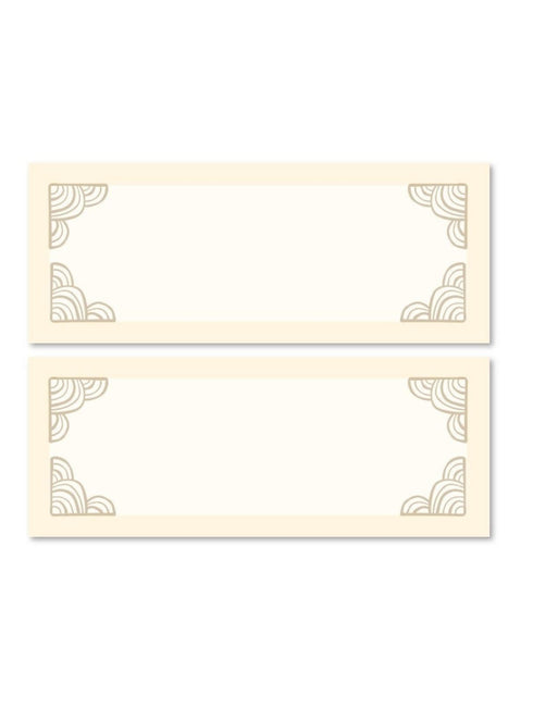 Gold Border Place Cards - Elegant Table Setting Accessories