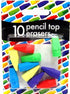 Pencil Top Erasers - COUNTY 10 Pack C852 for Clean Corrections
