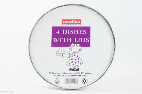 Foil Baking Dishes with Lids - Caroline Pack of 4, 1051