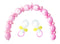 GLOBOS PAYASO PINK BABY SHOWER BALLOON ARCH KIT. BK1