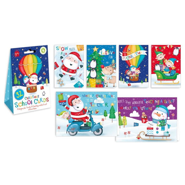 GIFTMAKER CHRISTMAS SCHOOL GREETING CARDS - NOVELTY CHARACTERS. GC401