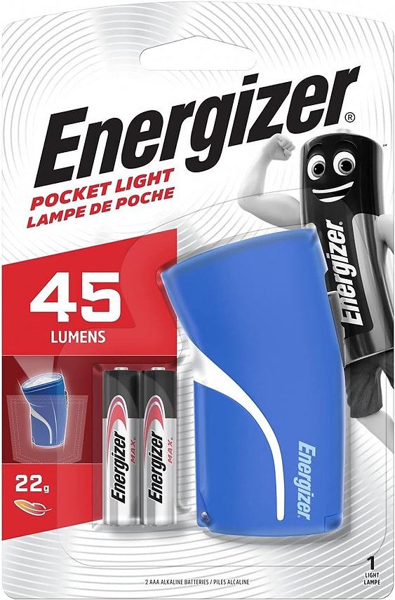 LED Pocket Torch - ENERGIZER POCKET LED with AAA Batteries