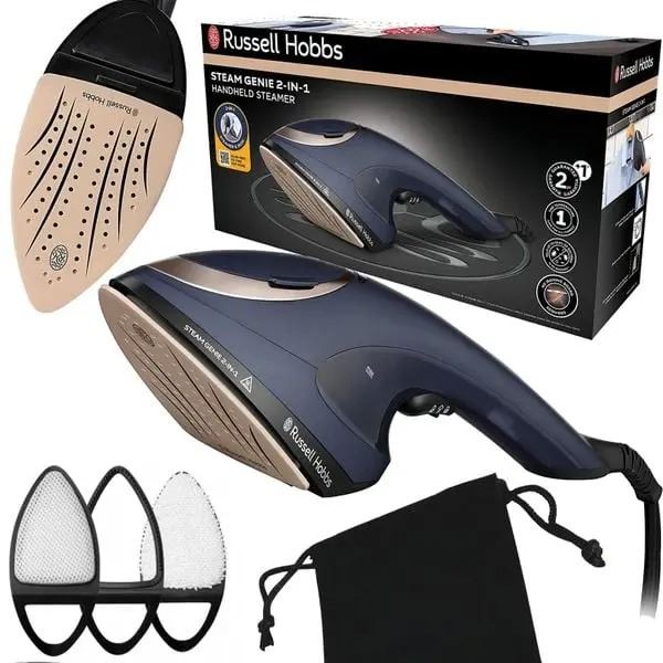 RUSSELL HOBBS HANDHELD CLOTHES STEAMER 1700W STEAM GENIE 2 IN 1. RU-28370