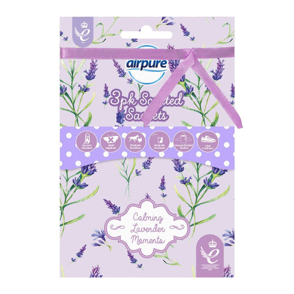 Lavender Scented Sachets - Calming Moments 3 Pack | AIRPURE