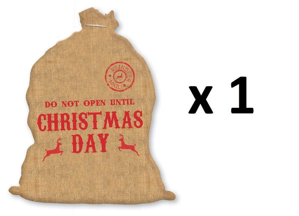 CHRISTMAS SACK HESSIAN. SHEC