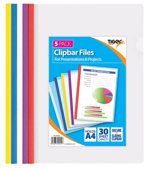 A4 Clipbar File - TIGER 5 T300450 Secure Document Holder