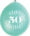 50th Birthday Balloons - UNIQUE PARTY Happy 50th Multicolour Pack