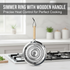 SIMMER RING WITH WOODEN HANDLE. 4591