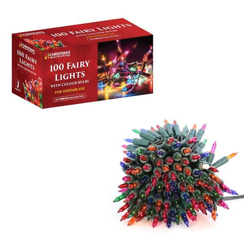 100 SHADLESS MULTI COLOUR FAIRY LIGHTS. BML75230