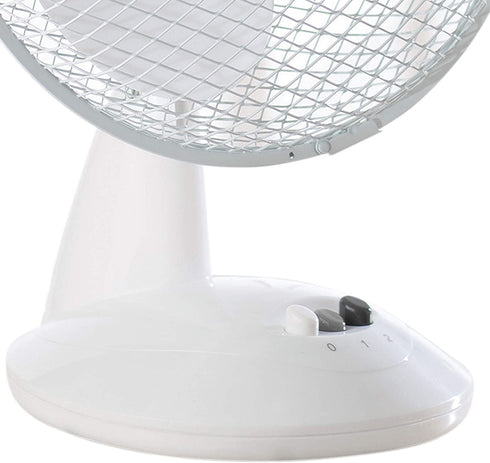 FINE ELEMENTS OSCILLATING 9 INCH DESK FAN WITH 2 SPEED SETTINGS. COL1250GE