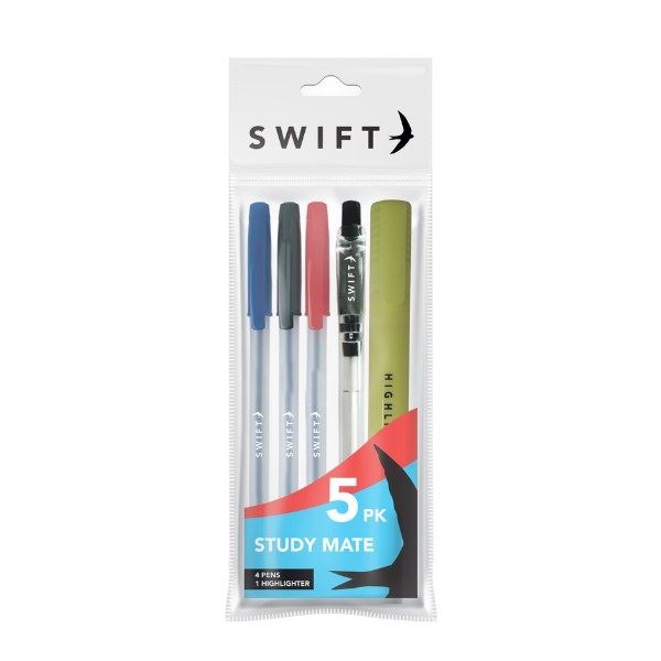 Study Stationery Set - SWIFT STUDY MATE 5/PK Essentials