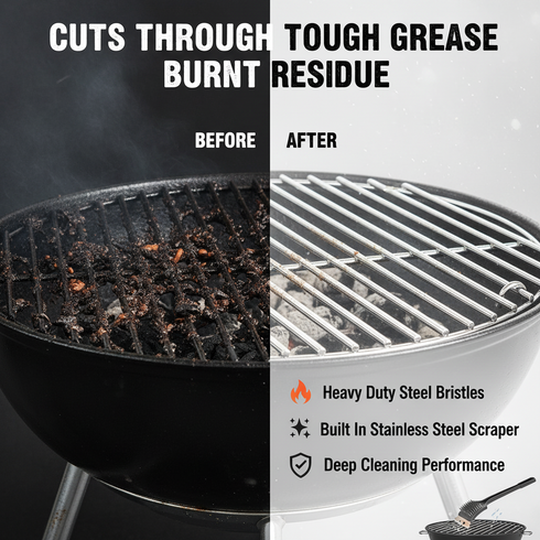 BLAZE BUDDY BBQ WIRE CLEANING BRUSH WITH STAINLESS STEEL SCRAPER. OL320575
