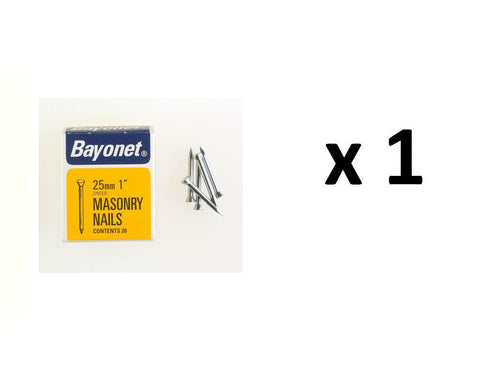 Masonry Nails 25mm - Zinc Plated, 36 Pack | FS12204