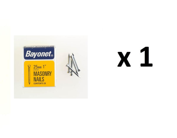 Masonry Nails 25mm - Zinc Plated, 36 Pack | FS12204