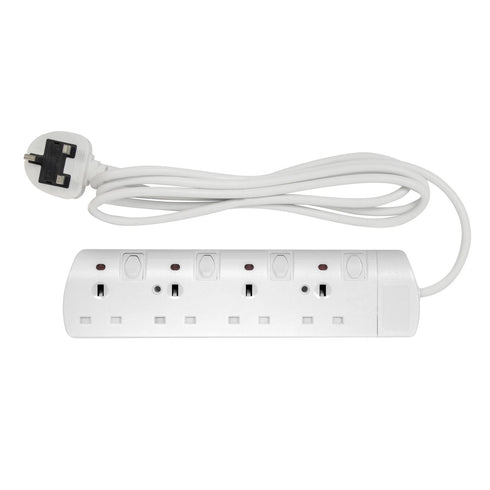 Switched Extension Lead - DAEWOO 4 Gang 2MTR 13AMP EXT1055GE