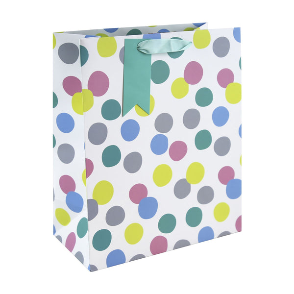 EUROWRAP BABY SPOTS LARGE GIFT BAG APX 27 X 33 X 14 CM. 35410-2C