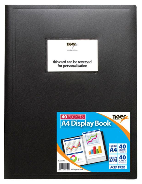 Flexible Display Book A4 40 Pockets - T301701 Black