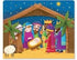 KIDS CHRISTMAS NATIVITY SCENE CUTE DESIGN 3D ADVENT COUNT DOWN CALENDAR (25 DIE CUT WINDOWS TO OPEN). AVNTNATIVITY