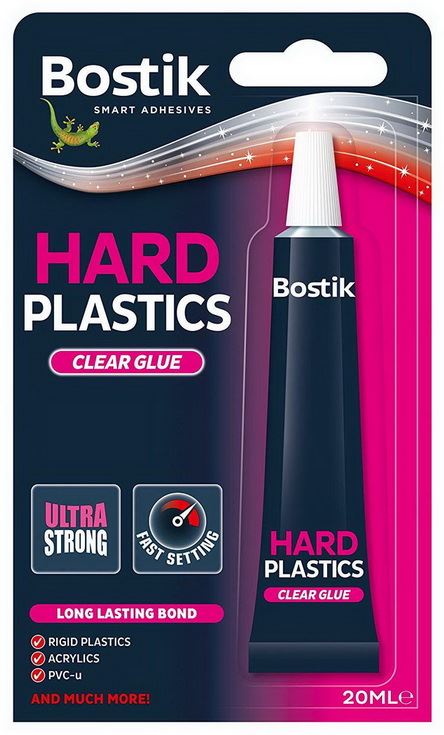 Plastic Adhesive Glue - Bostik Hard Plastic Clear 20ml 30803651